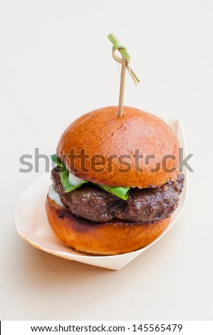 slider burger single