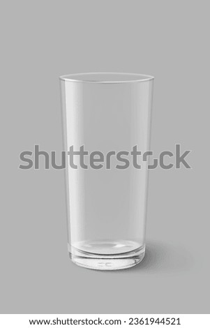 Empty glass. Isolated vector illustration