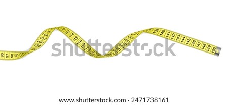 Measuring tape on a white background. Vector illustration