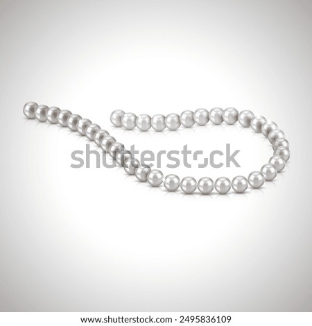 Pink Pearl necklace. Vector illustration