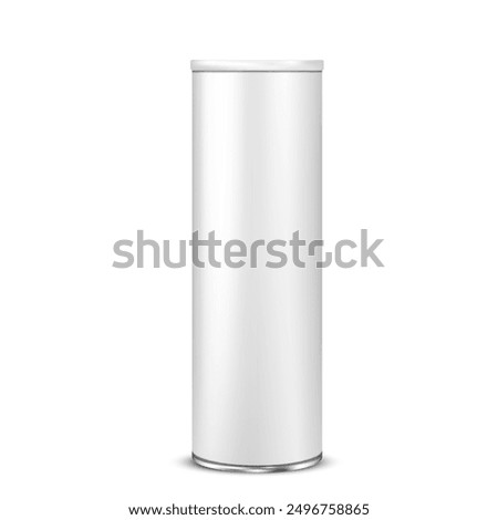 A tube for chips without a label. Vector illustration