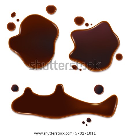 Set of chocolate drops and bolts on white background