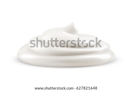 Cream isolated on white background