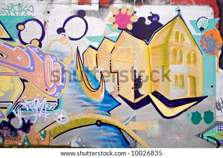 Graffiti tag in abondon house
