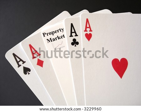 Poker Aces and a Property Market card for a gamble.