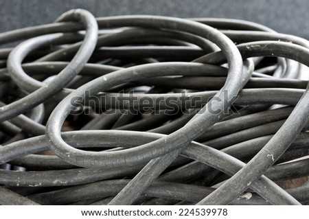 heap of bad condition insulate of electric wire