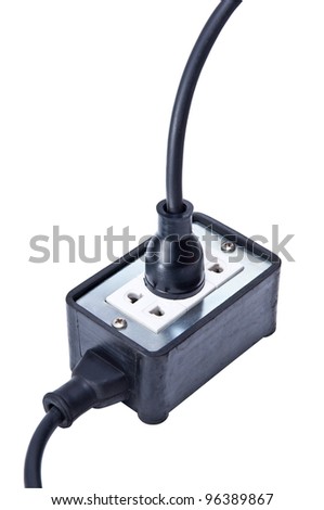 male and female plug, electric current distributor