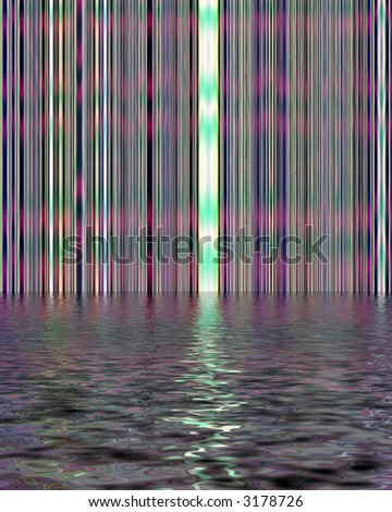 purple with distinct green line flooded fractal background