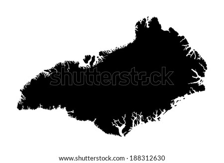 Greenland vector map isolated on white background. High detailed illustration. Greenland map silhouette.