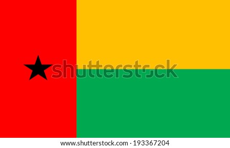 original and simple Guinea Bissau vector flag isolated in official colors and Proportion Correctly 