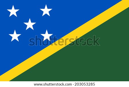 Solomon Islands vector Flag isolated. 