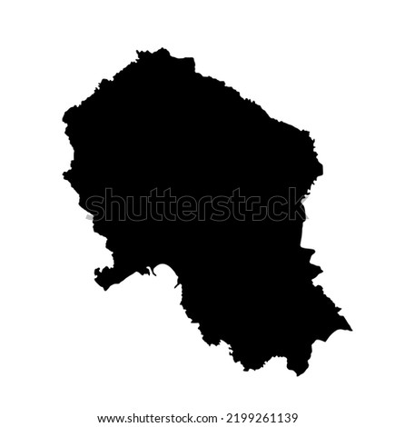 Province Cordoba map vector silhouette illustration isolated on white background. High detailed illustration. Spain province, part of autonomous community Andalusia. Country in Europe, EU member.
