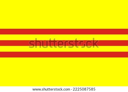 South Vietnam flag vector illustration isolated. Republic of Vietnam was a country in Southeast Asia that existed from 1955 to 1975.  Southern part of Vietnam was a member of Western block in cold war