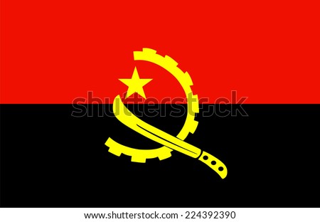 Angola flag vector.