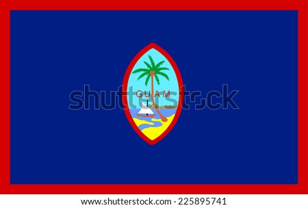 Guam flag vector.