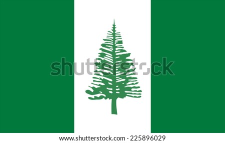 Norfolk Island Flag vector.