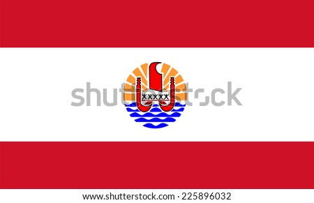 French Polynesia flag vector illustration isolated.