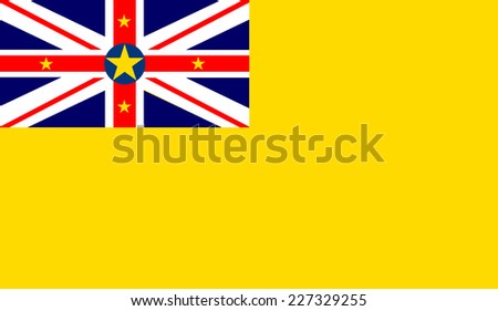 Niue Flag vector illustration. Niue island. New Zealand. Niue national emblem, symbol.