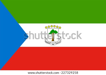 Equatorial Guinea flag vector illustration isolated. National symbol.