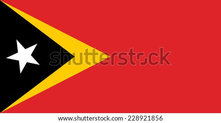 Flag of East Timor. Accurate dimensions, element proportions and colors. Original and simple East Timor flag isolated vector in official colors and Proportion Correctly.