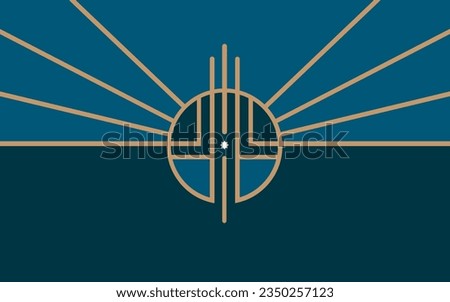 City Lincoln flag vector illustration isolated on background. Capital town in Nebraska. USA city symbol. United States of America town emblem. Lincoln City emblem banner.