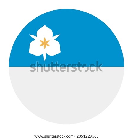 Circle badge Salt lake City flag vector illustration isolated on background. Capital town in Utah State. USA city symbol. United States of America town emblem. Button Salt lake City emblem banner.