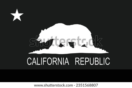 California flag vector silhouette illustration isolated. United states of America. National symbol of California shape. USA country.