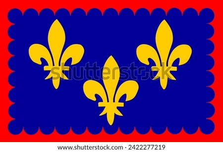 France historical province Berry flag vector illustration isolated background. Duchess of Berry was a title in the Peerage of France. Duchy of Berry emblem coat of arms