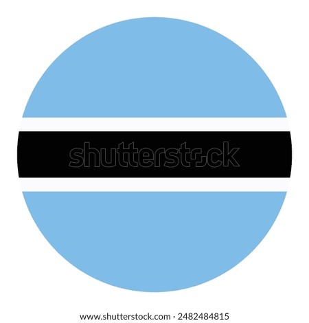 Circle badge Botswana flag button vector illustration isolated. Country in Africa national symbol. Roundel Botswana emblem banner. Patriotic sign.