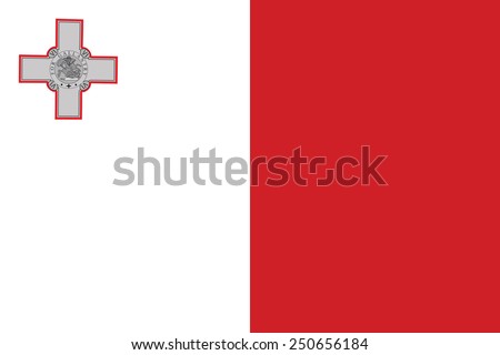 Malta flag vector. original and simple Malta flag isolated vector in official colors and Proportion Correctly 