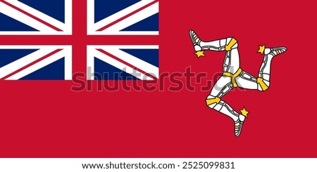 Isle of Man flag vector illustration isolated.