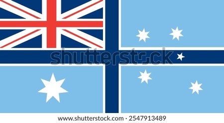 Australian Civil aviation flag vector illustration isolated. Australia air transportation symbol. Emblem national coat of arms civil air traffic. Patriotic emblem. Commonwealth, United Kingdom