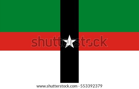 Flag of Denison, Texas, USA. Vector flag of Denison city illustration.