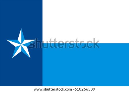 Vector illustration flag of Dallas County, Texas, USA. Patriotic sign. National emblem banner.