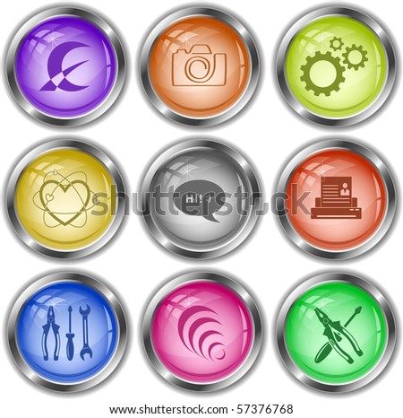 Vector icons of tool