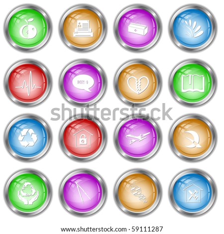 Vector set of internet buttons