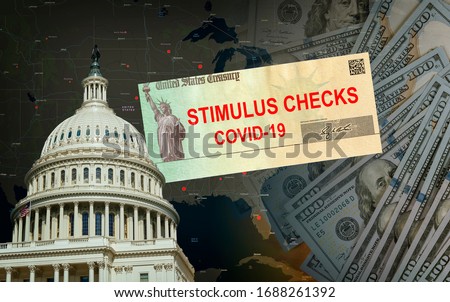 Understanding the Senate Stimulus Bill government US 100 dollar bills currency on Global pandemic Covid 19 lockdown