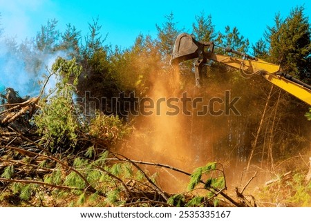 Similar – Image, Stock Photo Land destruction for air pollution in NRW