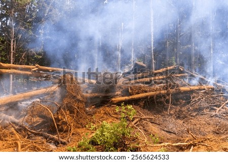 Similar – Image, Stock Photo Land destruction for air pollution in NRW