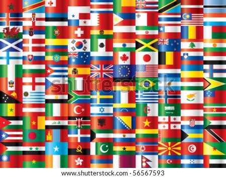 International Flags Vector. 130 Flags. - 56567593 : Shutterstock