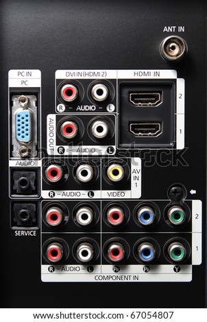 Modern HDMI TV Audio Video input Connection Panel