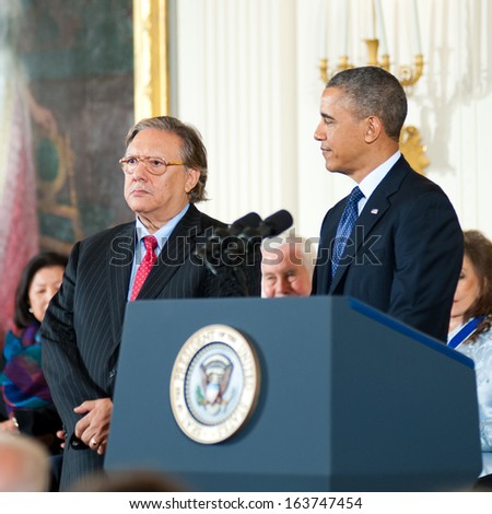 Washington - November 20: Arturo Sandoval waits to receive the Presidential Medal of Freedom at a ceremony at The White House on November 20, 2013 in Washington, DC.