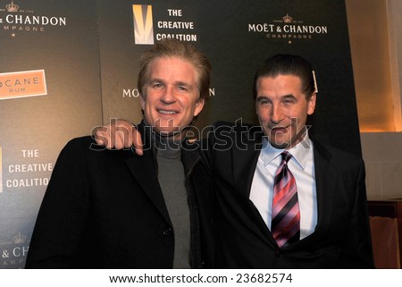 WASHINGTON DC - JANUARY 20: Actors Matthew Modine and Billy Baldwin arrive at the Creative Coalition dinner on behalf of the presidential inauguration on January 20, 2009 in Washington DC.