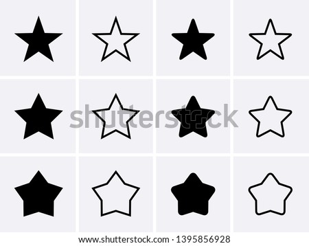Star Icons set. Vector for design