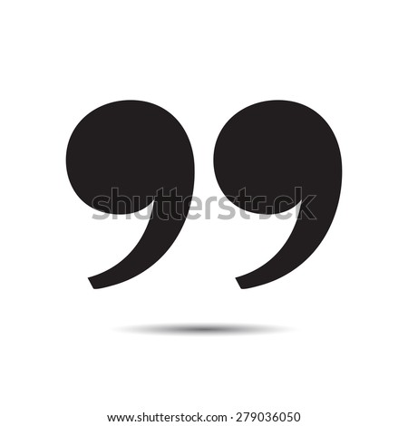 Quote sign icon. Vector