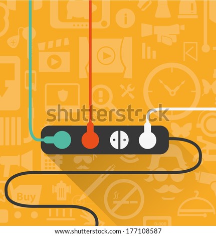 power outlet icon in minimal style