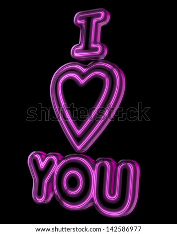 A glowing neon sign used as a display love and affection