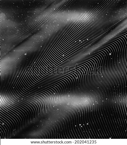 An atmospheric abstract of space and time in black and white