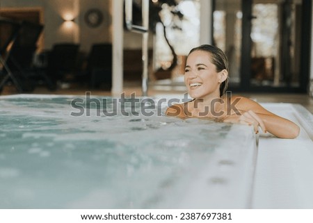 Similar – Image, Stock Photo Woman swimming in clean water