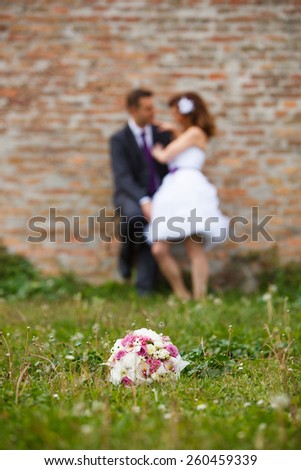 Wedding couple on the wedding day